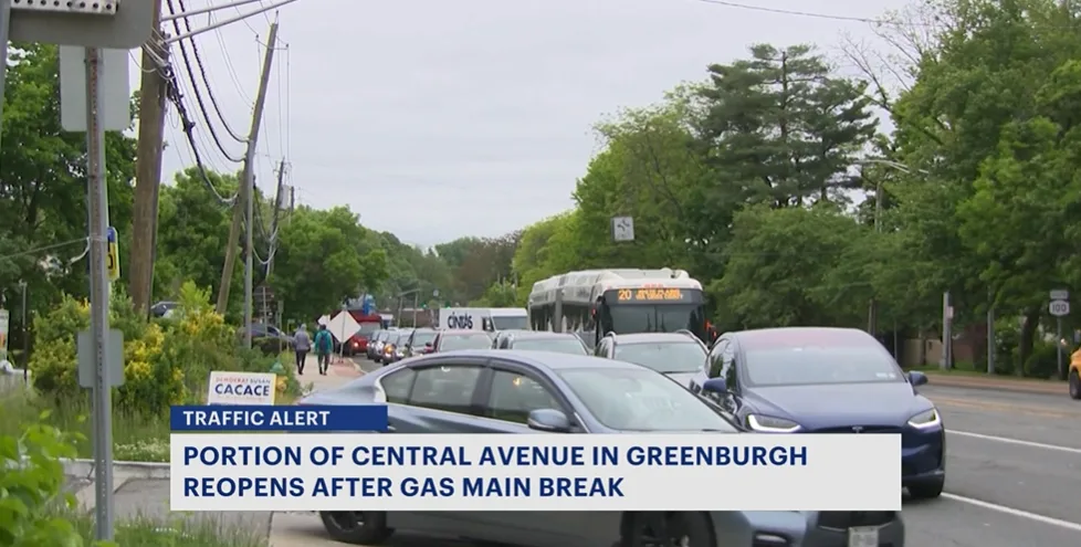 Portion of Central Avenue in Greenburgh reopens following gas main break