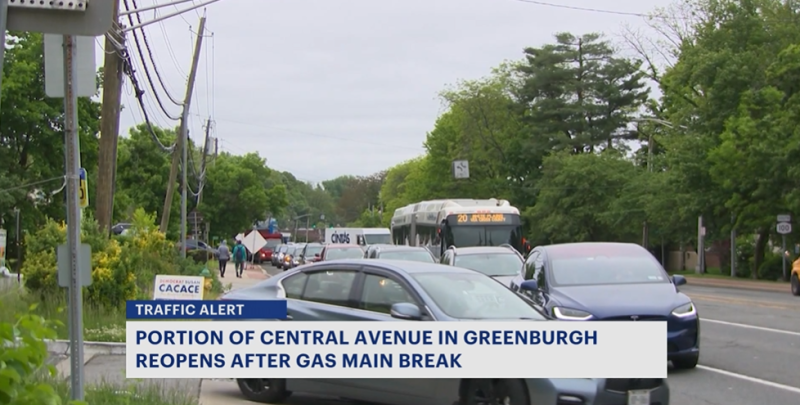 Story image: Portion of Central Avenue in Greenburgh reopens following gas main break