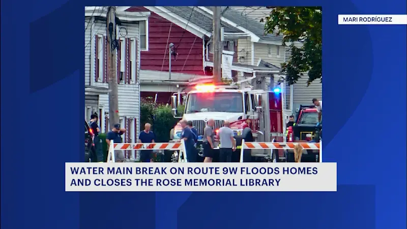 Story image: Route 9W in Stony Point reopens after water main break 