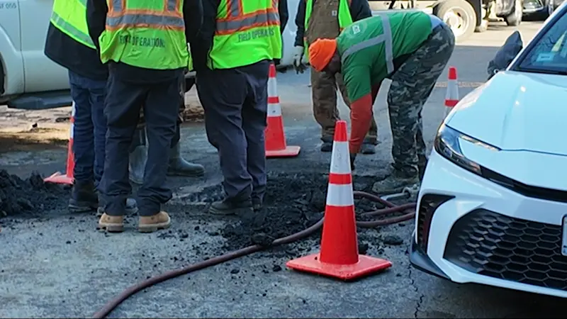 Story image: Water main break causes muddy mess in Highbridge 