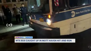 Car strikes MTA bus in Mott Haven hit-and-run