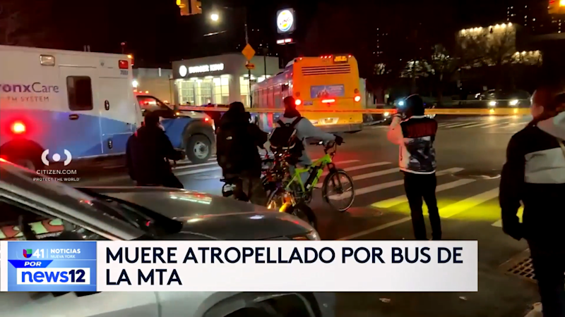 Story image: Univision 41 News Brief: Ciclista muere atropellado por autobús de la MTA