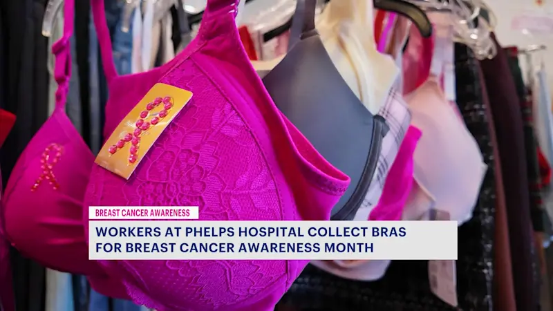 Story image: Hospital workers collecting hundreds of bras for cancer patients