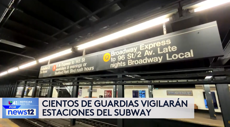 Story image: Univision 41 News Brief: Cientos de guardias vigilarán estaciones del subway