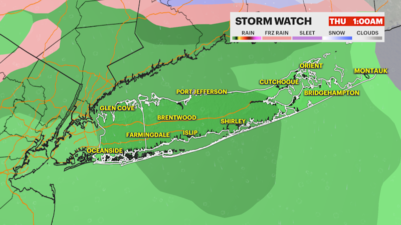 Story image: STORM WATCH: Wintry mix, rain return tonight for Long Island