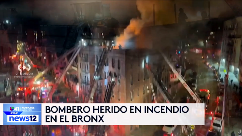 Story image: Univision 41 News Brief: Incendio en El Bronx deja a un bombero herido