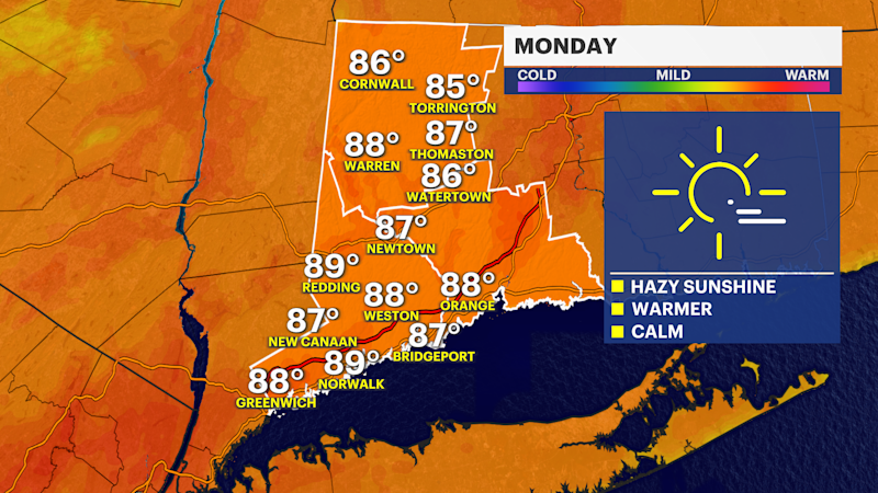 Story image: Warm and pleasant week ahead in Connecticut