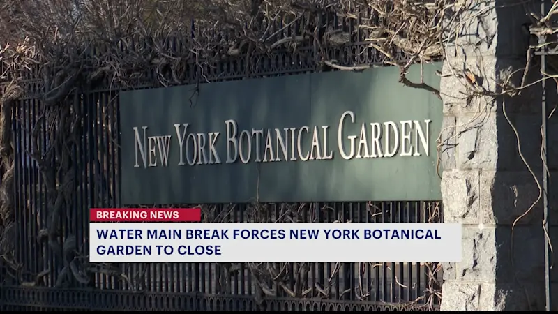 Story image: Water main break shuts down New York Botanical Garden