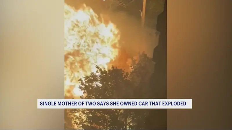 Story image: Single mother of 2 small children recounts moments before her car exploded in Longwood