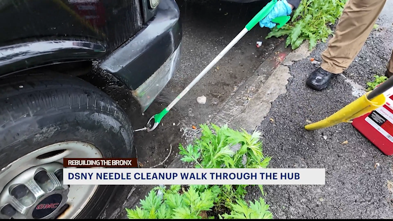 Story image: Department of Sanitation cleans up needles on the streets