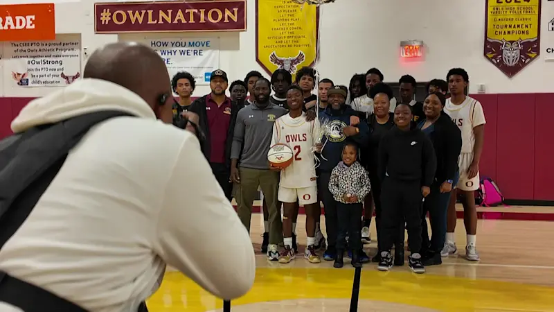 Story image: Ray Jones makes history as charter school’s first 1,000-point scorer