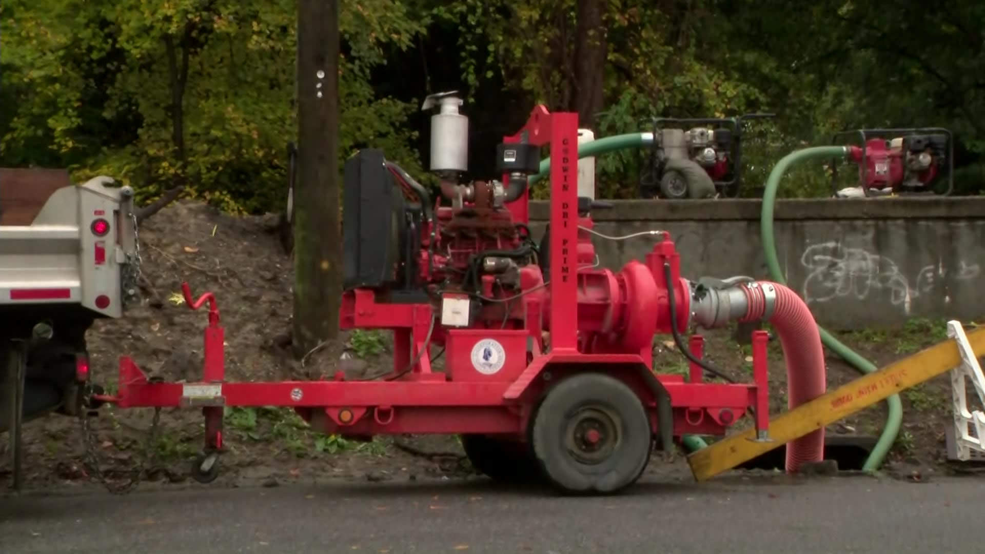 Yonkers DPW works on flooded areas near Saw Mill River