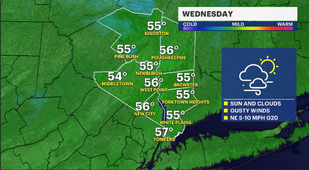 Story image: STORM WATCH: Periods of heavy rain loom for Thursday in the Hudson Valley 