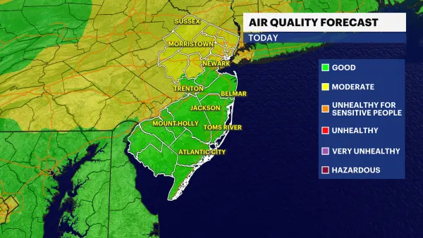 Foggy start in New Jersey, mostly cloudy and humid ahead of thunderstorms tonight