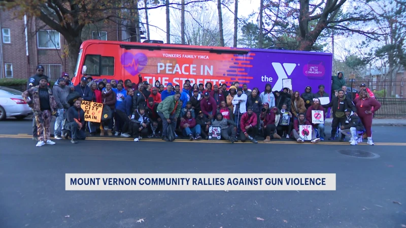 Story image: Dozens walk in “Drop the Guns, Walk it Out” peace walk in Mount Vernon