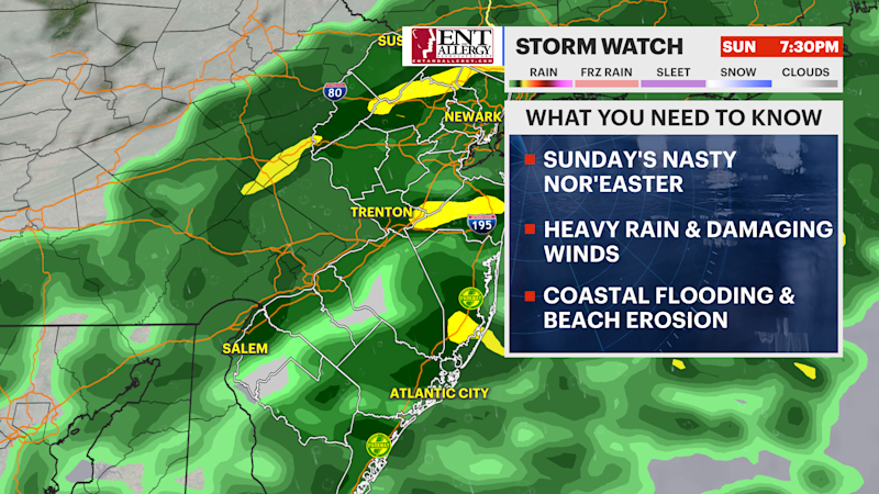 Story image: STORM WATCH: Looming nor’easter triggers coastal flood warnings in New Jersey