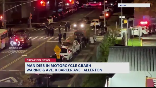 Police: 34-year-old motorcycle driver goes through red light, dies in crash with SUV, parked car