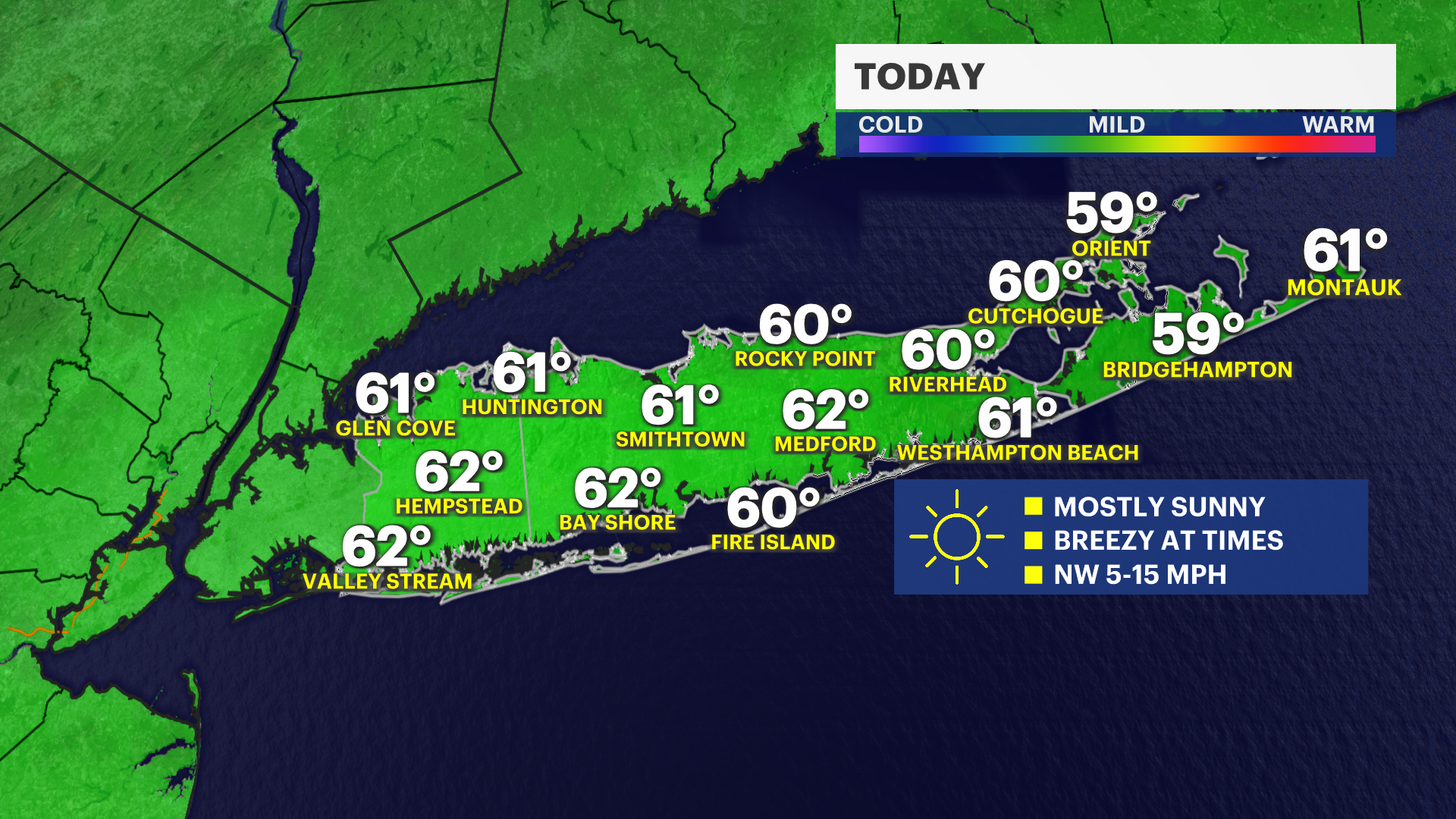 Sun and cooler temps on Long Island; frost arrives in some neighborhoods tonight