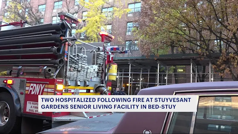 Story image: 'I thank God I'm still alive.' 2 hospitalized after fire at Bed-Stuy senior living facility