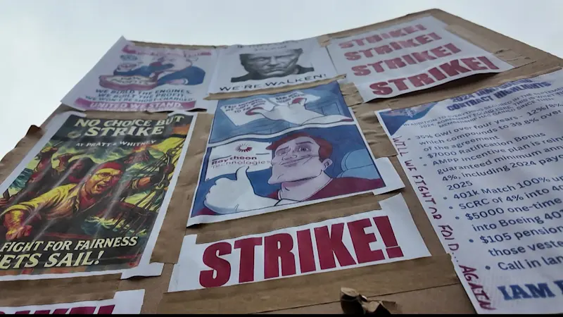 Story image: 3,100 Pratt & Whitney workers strike in CT after rejecting new contract offer