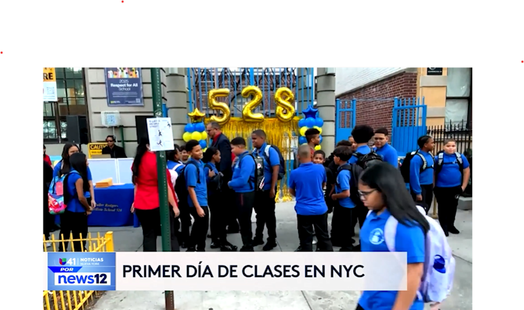 Story image: Univision 41 News Brief: Primer día de clases en NYC