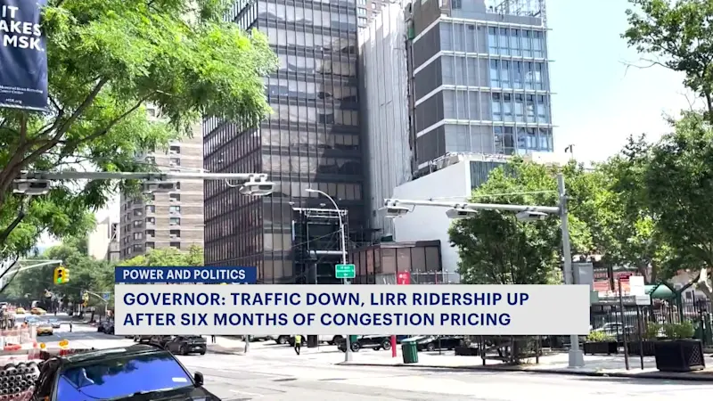 Story image: Power & Politics: Governor: Traffic down, LIRR ridership up after 6 months of congestion pricing