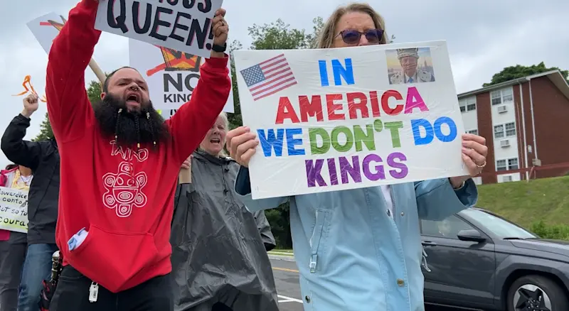 Story image: 'No Kings’ protesters gather across Orange County