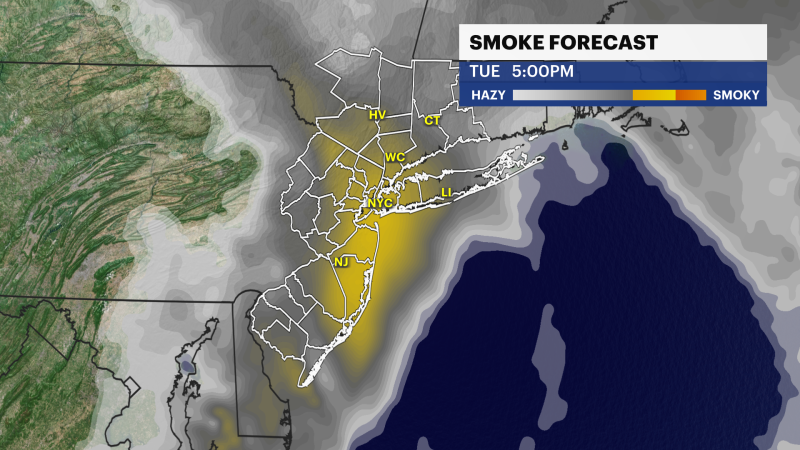 Story image: Wildfire smoke returns to tri-state due to major fires in southern US