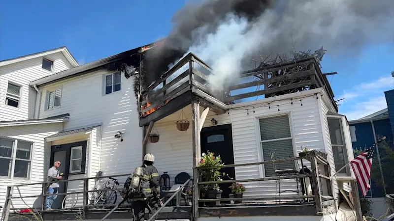 Story image: Multiple people displaced by house fire in Long Beach