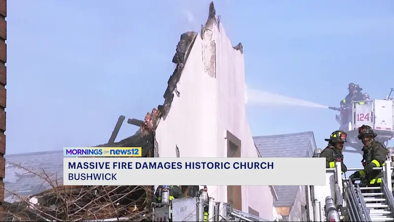 Story image: Bushwick church in ruins after fire; DOB issues vacate orders