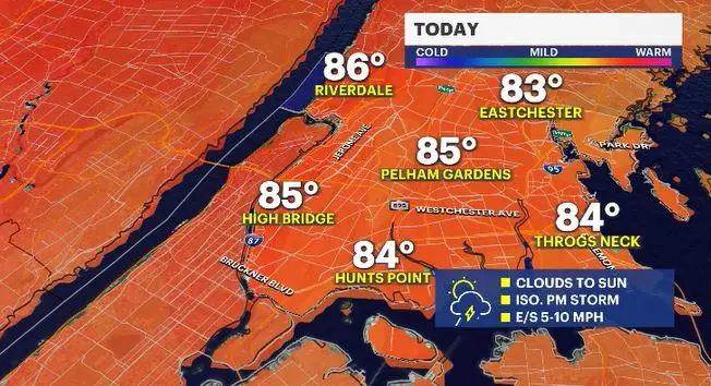 Story image: Classic summer weekend with a chance of rain in The Bronx