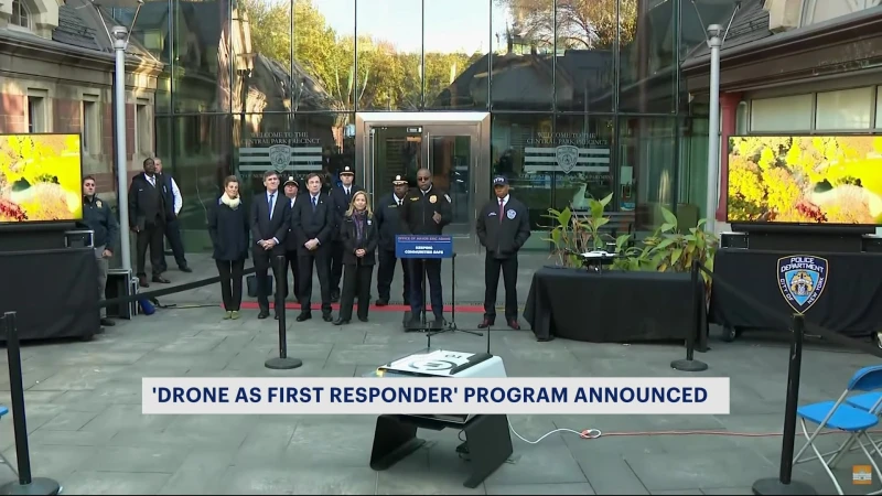 Story image: Drones will be deployed to emergencies in one Bronx precinct as part of 'Drones as First Responders' program