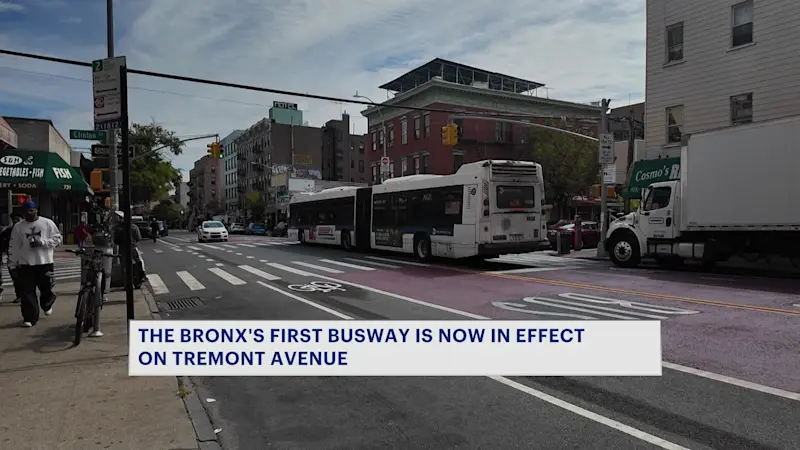 Story image: New busway launches on Tremont Avenue, bringing traffic changes to the Bronx