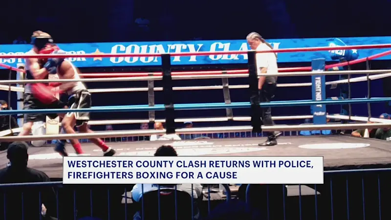 Story image: Firefighters, police officers and first responders get in the ring at 2nd annual 'County Clash' charity event in White Plains