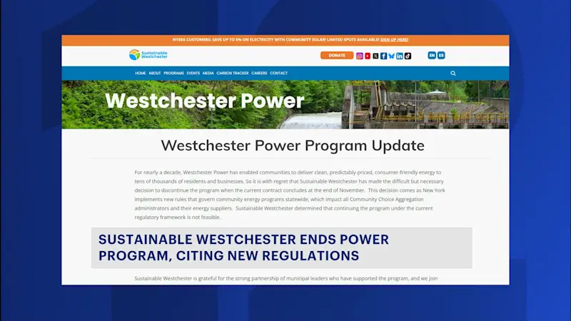 Story image: Westchester’s green power program shutting down amid dispute with New York state 
