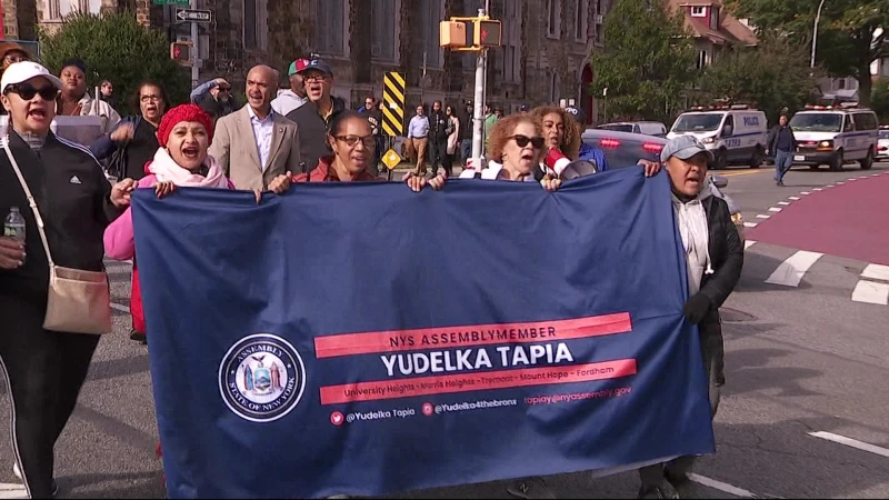 Story image: 'Bridge For Peace' march calls for resources to deter crimes in the Bronx