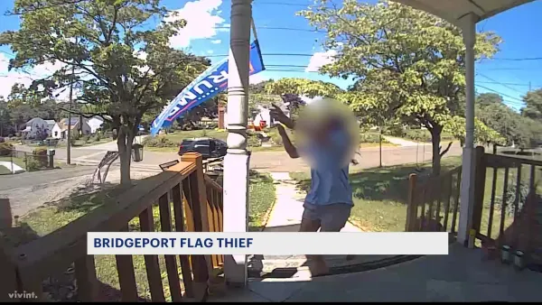 'Trump for president' flag stolen from the front porch of Bridgeport house
