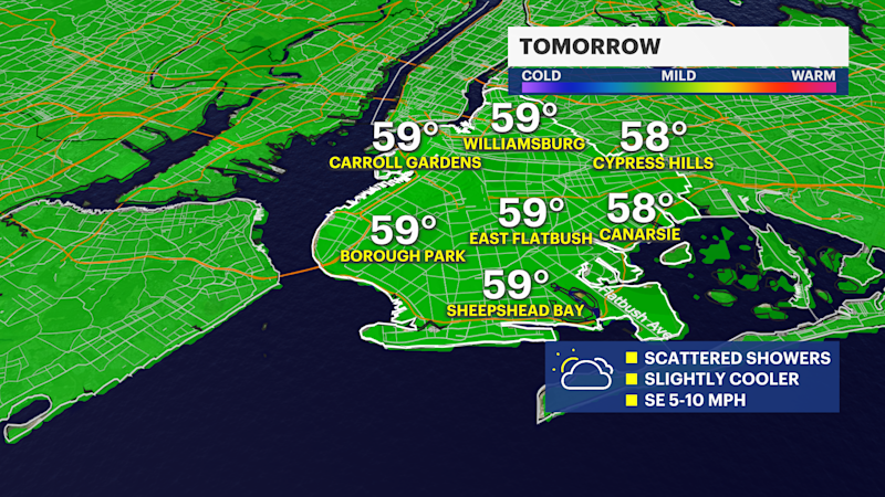 Story image: Some rain possible Tuesday in Brooklyn