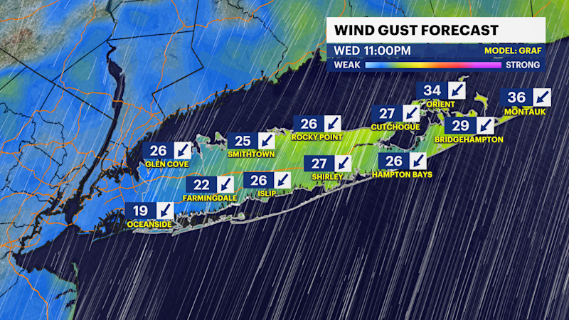 Story image: Offshore storm bringing some wind, rough surf to Long Island just named Josephine