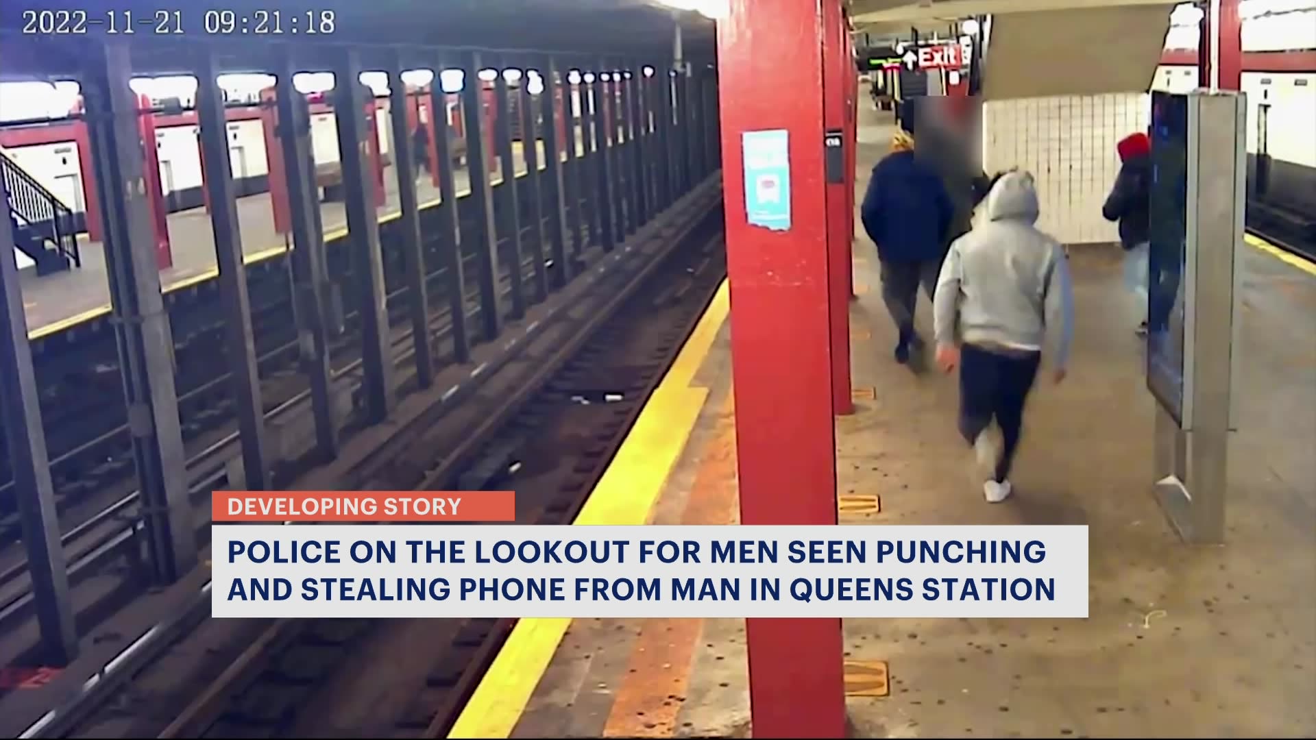 Video Group Attacks Man Inside Queens Subway Station