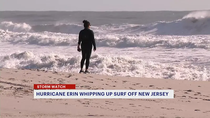 Story image: Coastal concerns remain as Hurricane Erin moves away from the East Coast