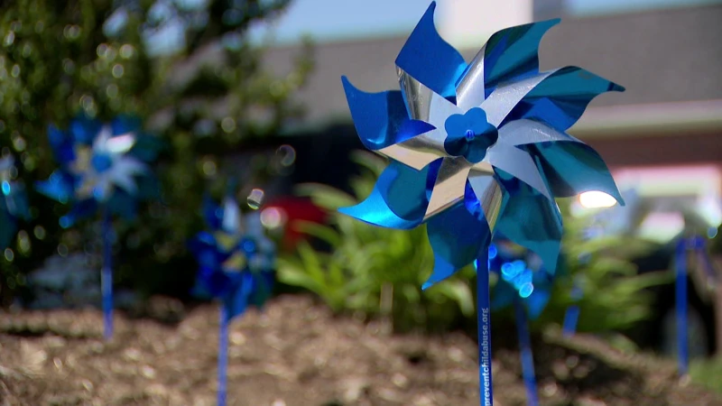 Story image: Pinwheel gardens raise awareness for Child Abuse Prevention month