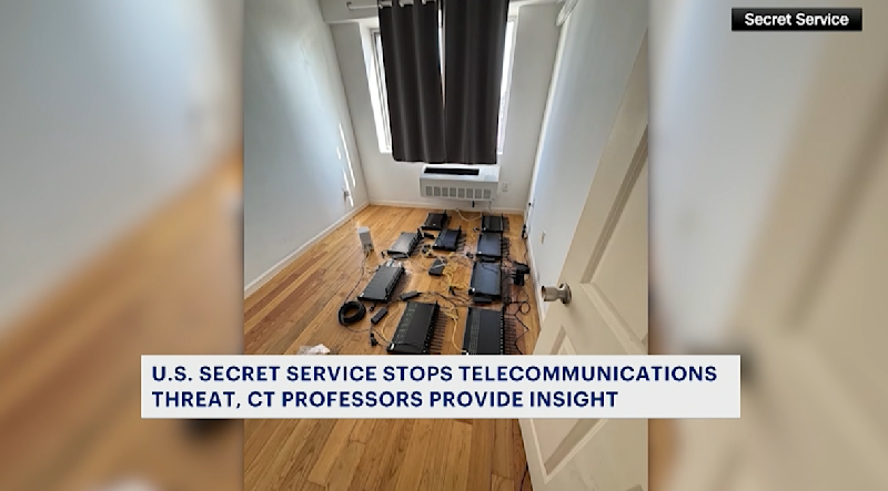 Story image:  UNH professor explains SIM farms, impact of telecommunication threats