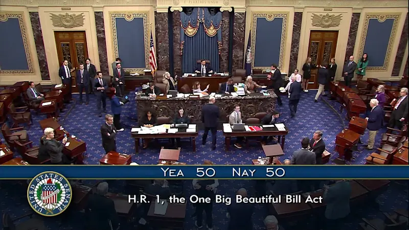 Story image: Sens. Booker and Kim react to 'big, beautiful bill' passing Senate