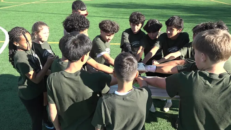 Story image: Norwalk middle school holds student vs. staff soccer 'celebration' for Hispanic Heritage month