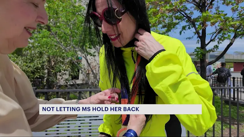 Story image: Woman diagnosed with multiple sclerosis to run 4 half marathons across Manhattan and Brooklyn