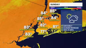Delightful weather conditions continue Sunday in the Bronx