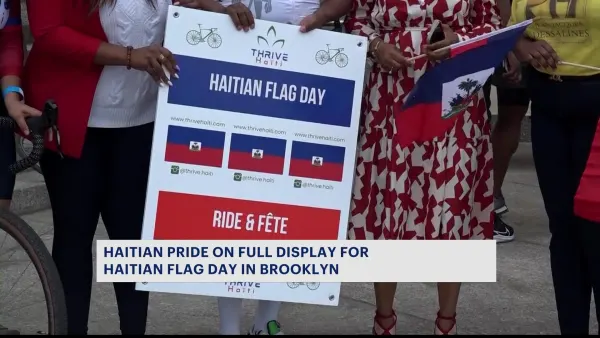 Cyclists pedal through Brooklyn during Haitian Flag Day Ride & Fete
