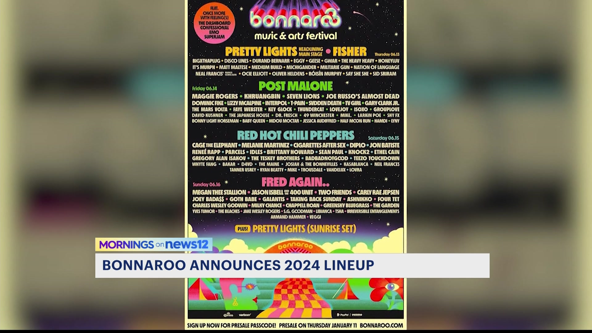 Bonnaroo Music Festival Announces 2024 Lineup