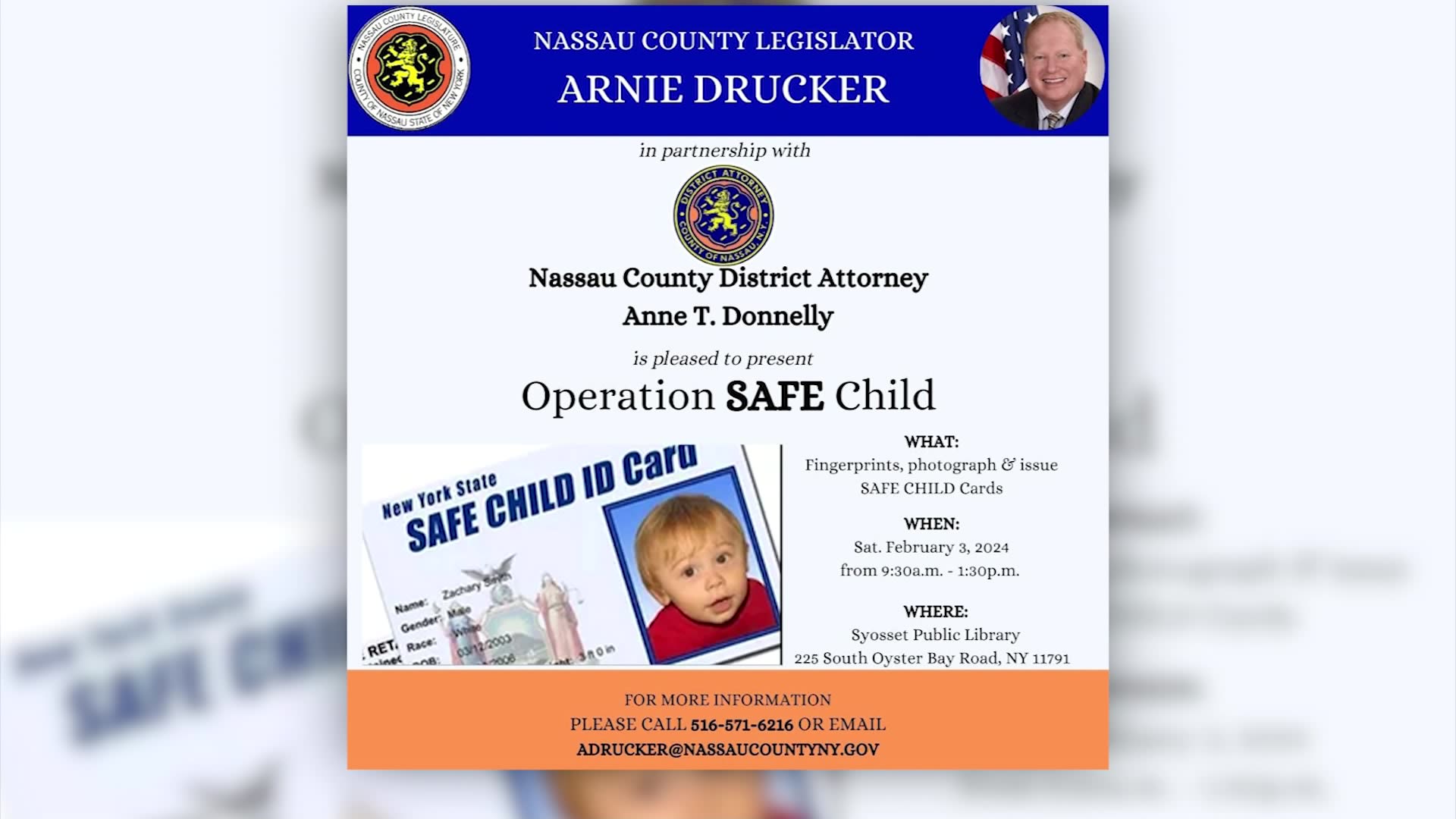 Nassau County holds child safety program at Syosset Public Library